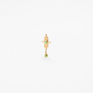 SO...DECO TINY DROPS TSAVORITE single earring
